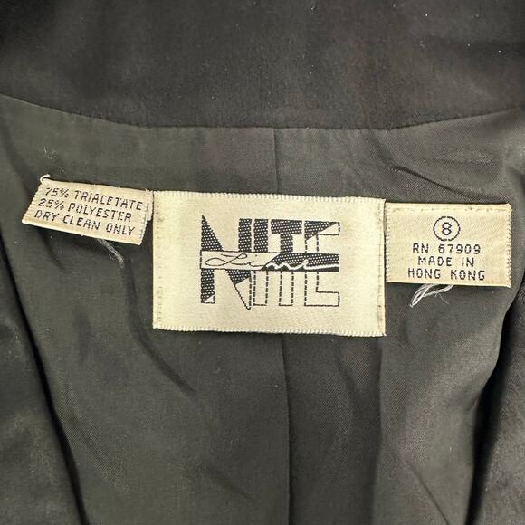 Vintage Nite Line by Shani Black Beaded Formal Jacket Size 8 - Picture 6 of 9